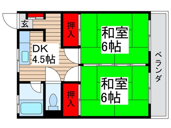 山内ハイツの物件間取画像